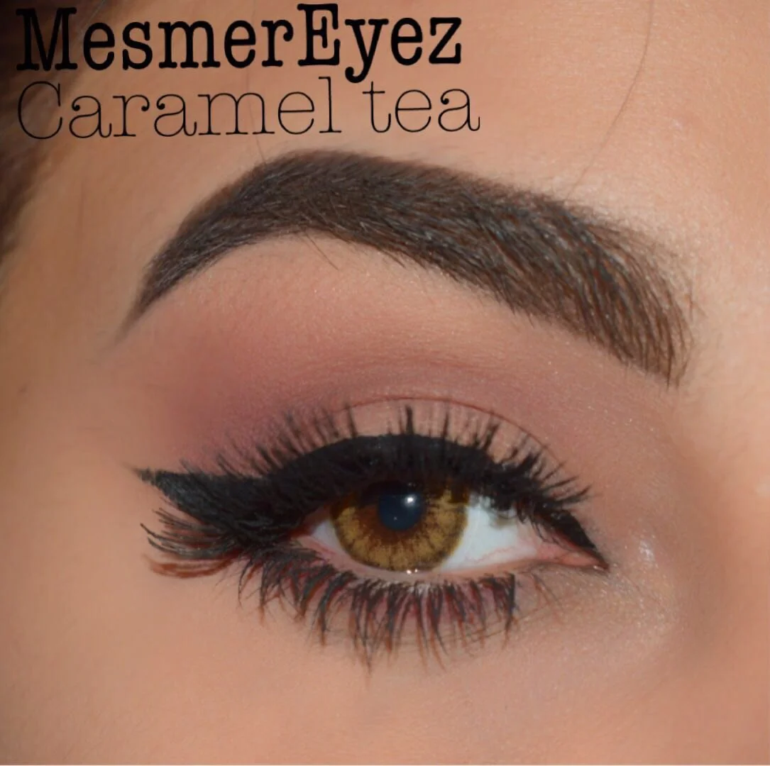 Caramel Tea Natural Brown Coloured Contact Lenses - Image 6
